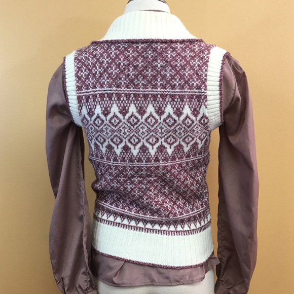 Vintage Sleeveless Button Down Sweater & Blouse - Picture 3 of 8